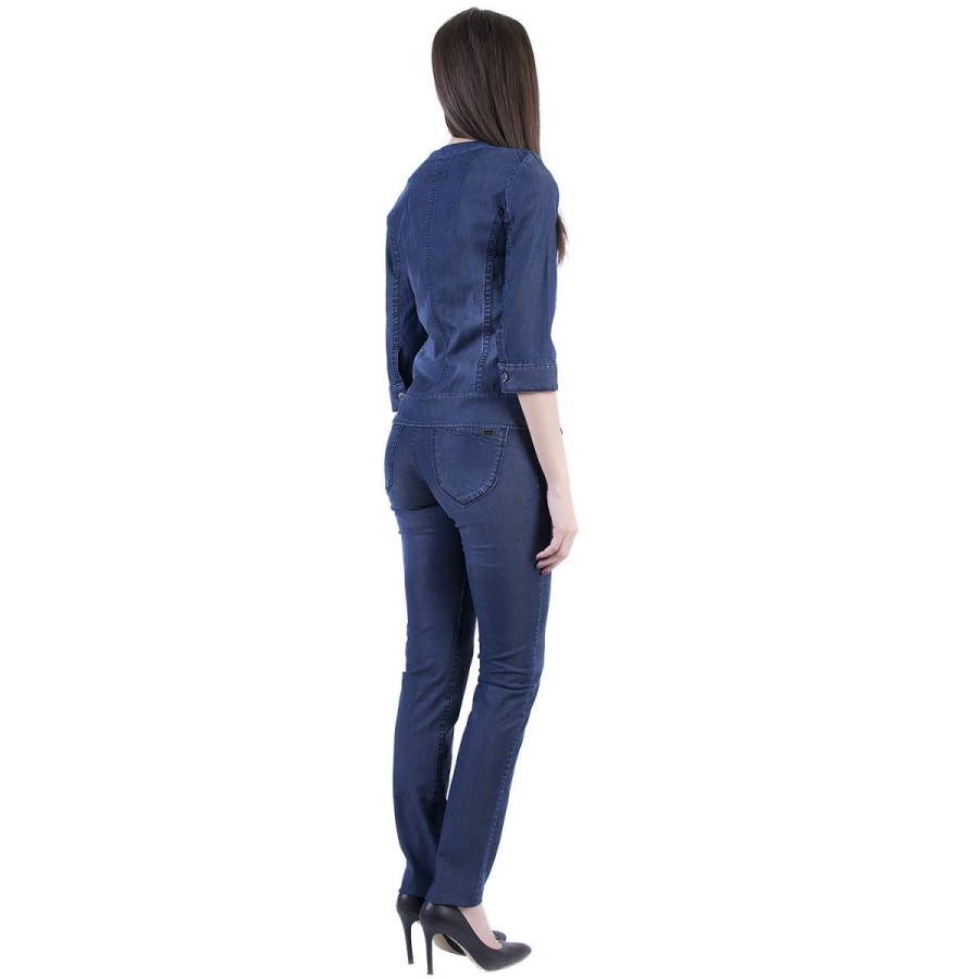 Set de denim elegant controversat cu pantaloni 17145 - 102 SAV